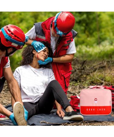 Large Capacity Waterproof Medicine Bag | Portable First Aid & Emergency Kit for Travel & Home (Pink) - Buy Online on SooperMarket.com