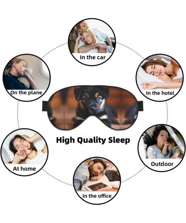 Puppies Dog Print Double-Sided Eye Mask | Soft Light Blocking Sleep Enhancer | International Shipping Available - Buy Online on SooperMarket.com