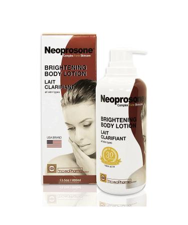 Neoprosone Brightening Body Lotion 400ml - For Dark Spots Skin Brightening and Anti-Oxidant Properties with Vitamin c and Alpha Arbutin Complex