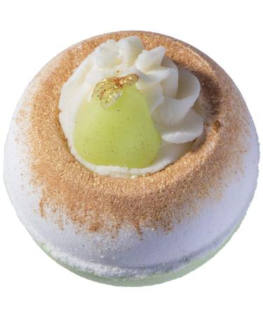 Bomb Cosmetics The Perfect Pear Bath Blaster Bath Bomb with Cinnamon and Ginger Pure Essential Oils Handmade and Cruelty Free 160g
