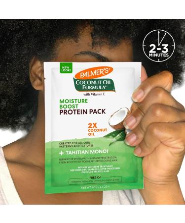 Palmers Coconut Oil Deep Conditioning Protein Pack - 4 x 2.1 Oz | Hydrate & Repair Hair - Buy Online on SooperMarket.com