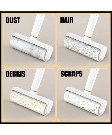 MIELIKKI Extra Sticky Lint Roller for Pet Hair - 60 Sheets Portable Lint Remover for Clothes Furniture & Carpet - Ideal for Dog & Cat Hair - White 16cm - Buy Online on SooperMarket.com