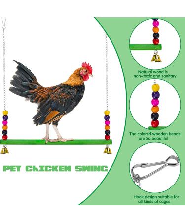 10PCS Chicken Toys: Xylophone, Bridge Swing, Pecking, Mirror, Vegetable Feeder for Hens - Buy Online on SooperMarket.com