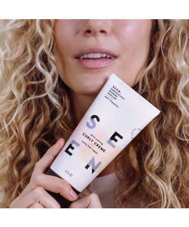 SEEN Curly Creme - Scented - Non-Comedogenic & Sulfate-Free Curl Defining Styling Hair Cream- Reduces Frizz- Heat Protectant- Safe for Sensitive Skin - Buy Online on SooperMarket.com