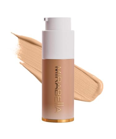 Mirabella Invincible For All HD Liquid Foundation - Anti-Aging Full Coverage Liquid Face Makeup - Moisturizing Hydrating & Lightweight Foundation for All Skin Types (Medium M150)