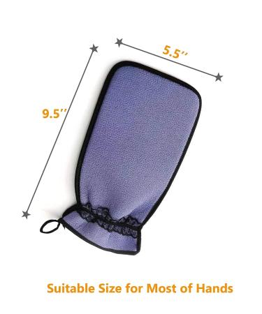 Stardust Exfoliating Mitt: Gloves, Washcloth & Towel for Dead Skin Removal, Ingrown Hair & Self-Tanning - Korean & Italian Exfoliating Essentials - Buy Online on SooperMarket.com