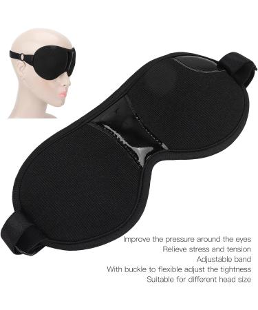 Black Soft Polyester Magnet Blindfold for Comfortable Home Use - Adjustable Size - Buy Online on SooperMarket.com