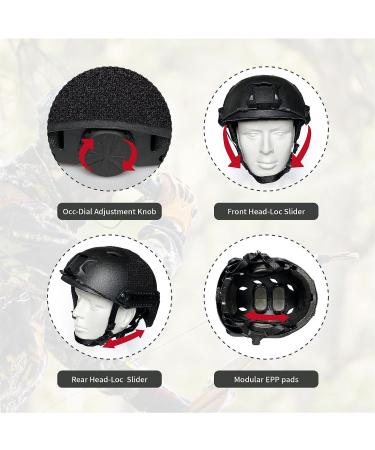 Fousam Tactical Helmet Airsoft Fast BJ/PJ/MH Military - Adjustable 15 in 1 Headwear for Paintball CS War Games - Outdoor Sports Helmet (BJ-Black) - Buy Online on SooperMarket.com