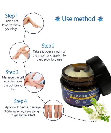 Varicose Veins Cream & Spider Veins Repair - Improve Blood Circulation & Soothe Itching - 1.76 OZ - Buy Online on SooperMarket.com