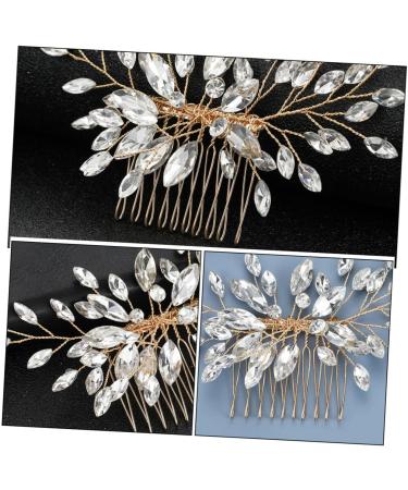 Didiseaon hair European and American headgear manual crystal modeling Accessories rhinestones Metal decorate Hair piece wedding bride comb accessories hairpin hair comb Miss - Buy Online on SooperMarket.com