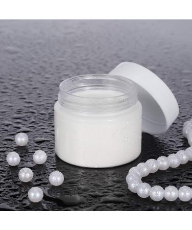 6 Pack 1 oz Clear Plastic Pot Jars with White Lids for Travel Storage - Leak Proof Cosmetic Containers for Makeup, Nails, Jewelry - White-1 oz - Buy Online on SooperMarket.com