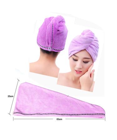 Premium Microfiber Hair Drying Towels - 4 Pack Quick Dry Turbans for Long Hair | Fast Absorbent Shower Wraps - Buy Online on SooperMarket.com