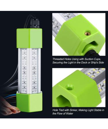Goture 12V 45W Underwater Fishing Light - Portable IP68 LED Submersible Waterproof Lamp for Boat, Kayak, Dock - Green/White 108LED - Buy Online on SooperMarket.com