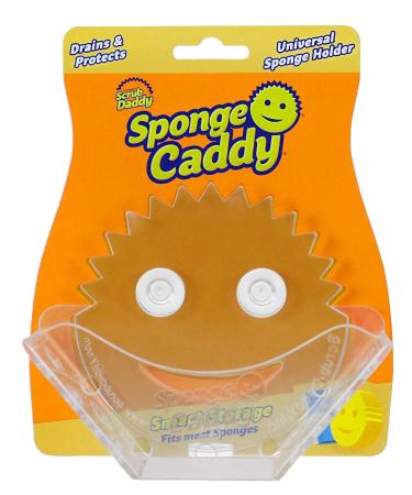 Scrub Daddy Sponge Holder - Sponge Caddy - Suction Sponge Holder, Sink Organizer for Kitchen and Bathroom, Self Draining, Easy to Clean Dishwasher Safe, Universal for Sponges and Scrubbers