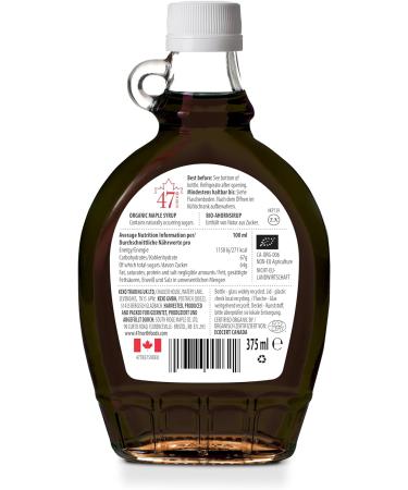 47 North Canadian Organic Maple Syrup Single Source Grade A Very Dark Strong 250g - Pack of 3 Bottles - Buy Online on SooperMarket.com