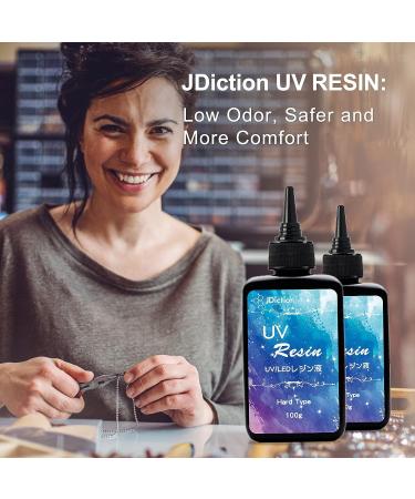 UV Resin 2 PCS Upgrade - Crystal Clear Hard Glue for DIY Jewelry & Crafts (200g) - Buy Online on SooperMarket.com