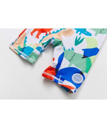 BONVERANO Baby Boys Swimsuit | UPF 50+ Sun Protection | 6-9 Months | White Dinosaur - Buy Online on SooperMarket.com