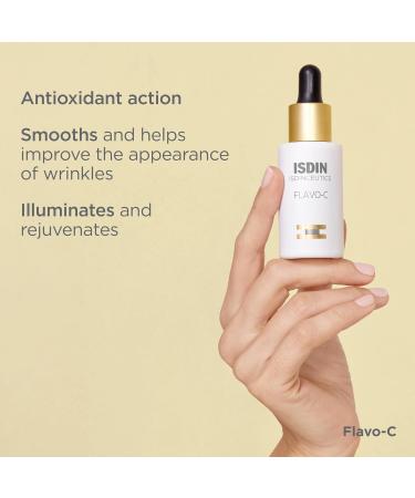 ISDIN Flavo-C Vitamin C Serum - Antioxidant Anti-Aging Benefits for Bright Elastic Skin - 1 Fl. Oz - International Shipping Available - Buy Online on SooperMarket.com