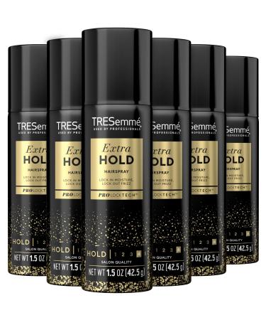 TRESemm Travel-Size Hairspray 6-Pack TRES Two Aerosol Hair Spray Extra Hold Anti-Humidity Anti-Frizz Hair Products 1.5 Oz Ea