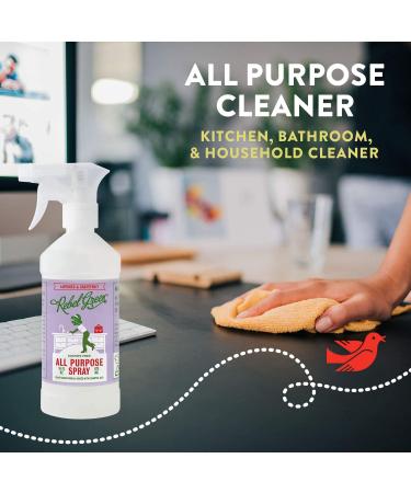 Rebel Green Natural All-Purpose Cleaning Spray | Kid & Pet Safe, Essential Oil Multi-Surface Cleaner | Lavender & Grapefruit Scent | 4 Pack (16 oz) - Buy Online on SooperMarket.com