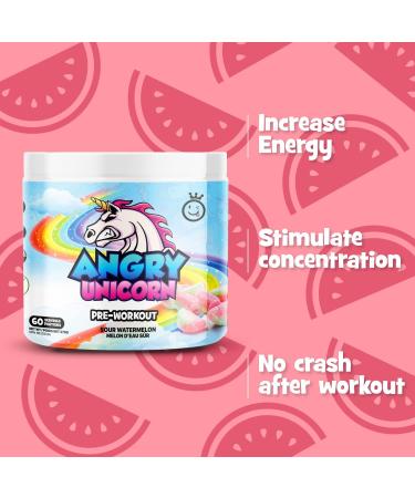Yummy Sports Pre-Workout Powder for Women & Men - Dynamic Workout Supplements Powder for Clean Energy Boost Endurance and Focus - Preworkout Energy Drink Powder for Sports Gym Physical Training Mobility - 270G 60 servings - Sour Watermelon Flavor - Buy Online on SooperMarket.com