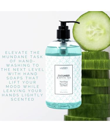 Vitabath Cucumber & White Tea Liquid Hand Soap - 16 fl oz 4-Pack | Soothing Moisturizing International Shipping Available - Buy Online on SooperMarket.com