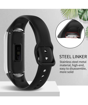 Adjustable Soft Silicone Band for Samsung Galaxy Fit SM-R370 - 1 Pack Black - Buy Online on SooperMarket.com