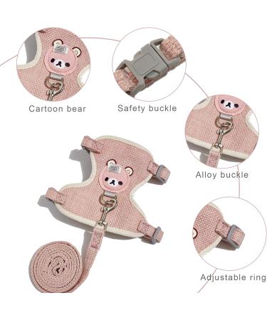 MSTECO Adjustable Rabbit Dishes & Leash Set for Small Pets | Soft Outdoor Kit for Dwarf Rabbits Hamsters & Cats (S Blue Pink) - Buy Online on SooperMarket.com