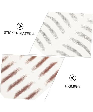 WOONEKY 8pcs Imitation Eco Eyebrow Sticker Transfer Eyebrow 6d Hair-like Eyebrows Fake Transfer Stickers - Buy Online on SooperMarket.com