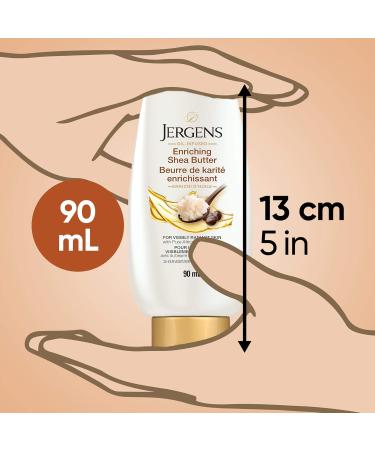 Jergens Travel Size Enriching Shea Butter Moisturizer & Body Lotion for Dry Skin (90 mL) - Buy Online on SooperMarket.com