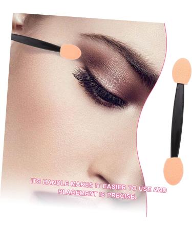 WOONEKY 200 Pcs Double Ended Eyeshadow Brush Professional Eyeshadow Sponge Brush Emulsion Black - Buy Online on SooperMarket.com