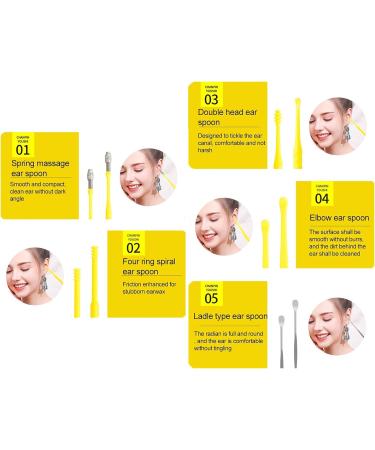 Heimeabi Stainless Steel Ear Wax Cleaner Tool Set - Korean Beauty, Black One Size - Buy Online on SooperMarket.com