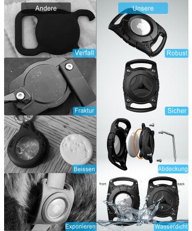 Waterproof Airtag Case for Dogs - OneOnta Pink Airtag Dog Collar & Trailer - Apple Airtag Dog Accessories (2.5cm Width) - Buy Online on SooperMarket.com