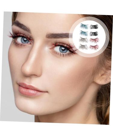 ABOOFAN 8 Pairs Fake Eyelashes Layered Fake Lashes Long Halloween Eyelashes Eyeliner Strip Sticker False Eyelash Halloween Costumes Halloween Party Fake Eyelash 3d Fluffy Cosmetic - Buy Online on SooperMarket.com