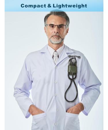 Top-Grain Leather Stethoscope Holder - Durable Magnetic Closure for Easy Access | Ideal for Doctors & Nurses | Green - Buy Online on SooperMarket.com