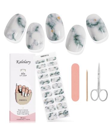 Kalolary Gel Nail Polish Strips Nail Gel Art Sticker Waterproof Full Nail Wraps Decal Sets with Scissors Nail File and Stick for Women Girls Nail Art Decor (UV/LED Lamp Required)-16