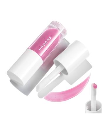 UNDONE BEAUTY Poppa Gloss Moisturizing Tinted Lip Gloss-Balm Hybrid with Long Wear Lieghtweight Formula - Cloudberry Seed Oil Extract for Lip Nourishment & Conditioning - Melted Sorbet