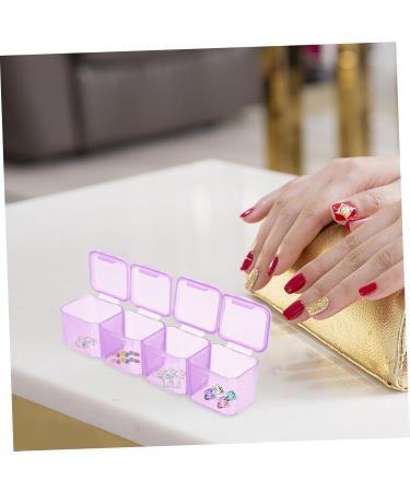 ABOOFAN 3 Sets Nail Art Storage Box Nail Jewelry Manicure Accessories Holding Ornament Container Ornament Storage Bin Nail Organizer Makeup Drawer Dip Powder Organizer Grid Spare Parts Abs - Buy Online on SooperMarket.com
