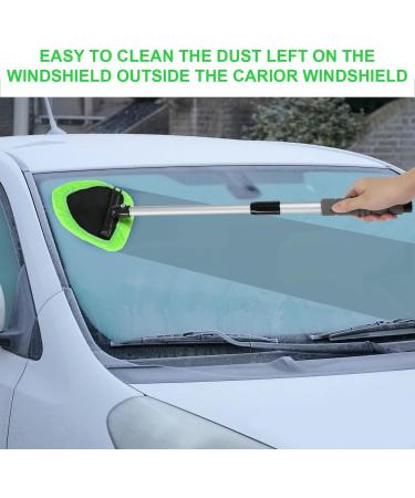 Xindell Car Window Cleaner - 24 Windshield Cleaning Tool with Spray Bottle & Microfiber Bonnet | Pull-Out Car Wash Kit with Long Soft Sponge Handle - Buy Online on SooperMarket.com