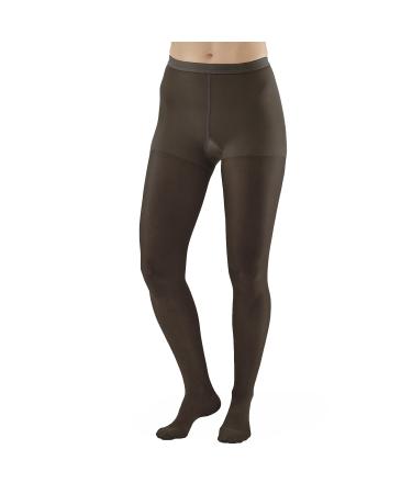 Ames Walker Women's AW Style 15 Sheer Support Closed Toe Compression Pantyhose - 15-20 mmHg Black Small 15-S-Black Nylon/Spandex Small Black