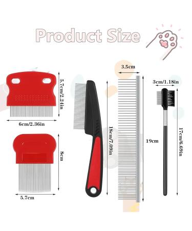 5 Pack Flea Comb for Cats & Dogs | Effective Lice & Flea Removal | Professional Pet Care Comb - Buy Online on SooperMarket.com