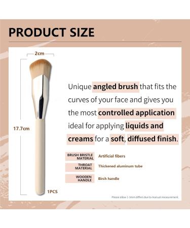 Moguri Multitasking Face Brush Angled Foundation Brush for Liquid Cream Make-Up Contour Blush Bronzer Highlight Make-Up Angled Face Make Up Tool - Buy Online on SooperMarket.com