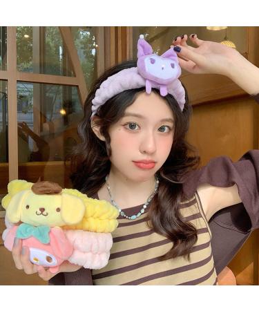 Kawaii Purple Spa Headband for Women and Girls - Soft and Cute Headband for Washing Face, Makeup, and Parties - Buy Online on SooperMarket.com