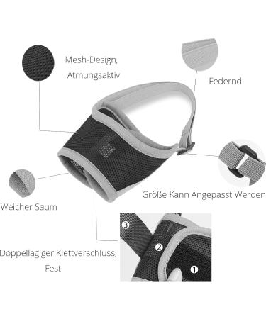 Adjustable Dog Muzzle for Small Medium & Large Dogs - Gray - Prevent Biting Barking & Chewing - Buy Online on SooperMarket.com