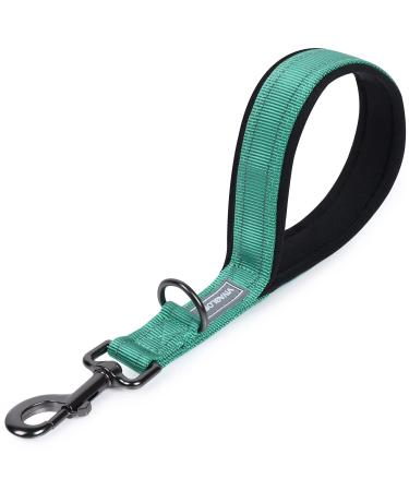 Vivaglory dog leash short short traffic leash for dogs short training lines for medium -sized and large dogs 32cm length 2.5 cm wide green 32 cm green