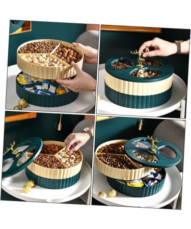 Alipis Box Dried Fruit Storage Box Snack Containers Cookie Plate Snack Tray to Rotate Tableware Nut - Buy Online on SooperMarket.com