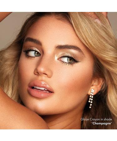 ICONIC Glaze Crayon Dual-Ended Glitter Eyeshadows - Champagne | Sparkling Wet-Look Glazed Effect - Buy Online on SooperMarket.com