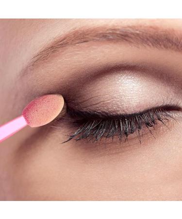 PLAFOPE 50pcs Double Ended Eyeshadow Brush Eye Shadow Stick Makeup Eye Primer Brush Eye Makeup Pink Emulsion - Buy Online on SooperMarket.com