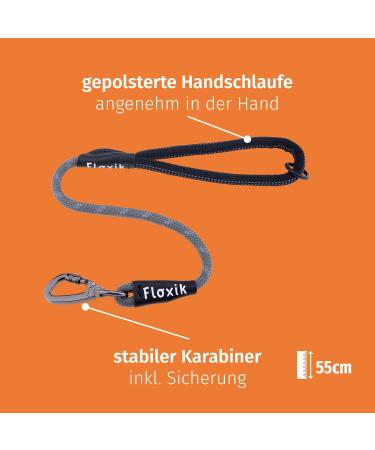 Buy Floxic Tow Lines for Dogs - 5m 10m 15m 20m Gray | Reflective Tether with Removable Hand Loop | Ideal for Puppy Training - International Shipping Available - Buy Online on SooperMarket.com