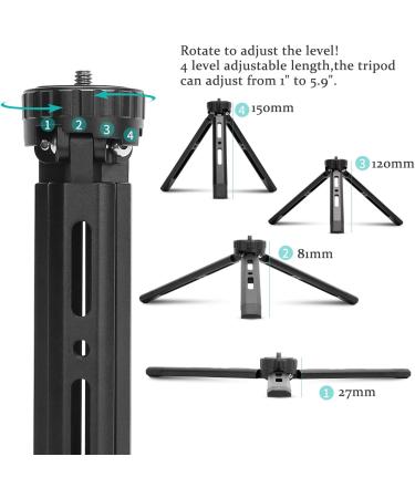 EaxanPic Aluminum Mini Tripod for Zhiyun, DJI, and Other Gimbals - Adjustable Height Desktop Stand - Buy Online on SooperMarket.com
